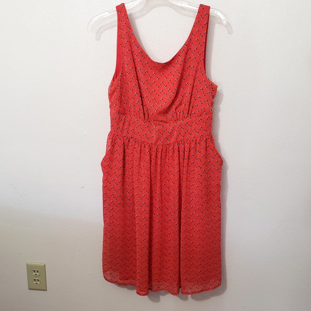 Cute Maurices Dress Orange Sleeveless Summer Size 9/10
